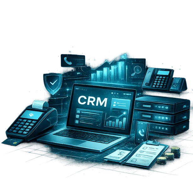 CRM, PBX, POS y billing